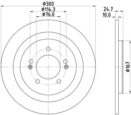Stabdžių diskas HELLA 8DD 355 118-241
