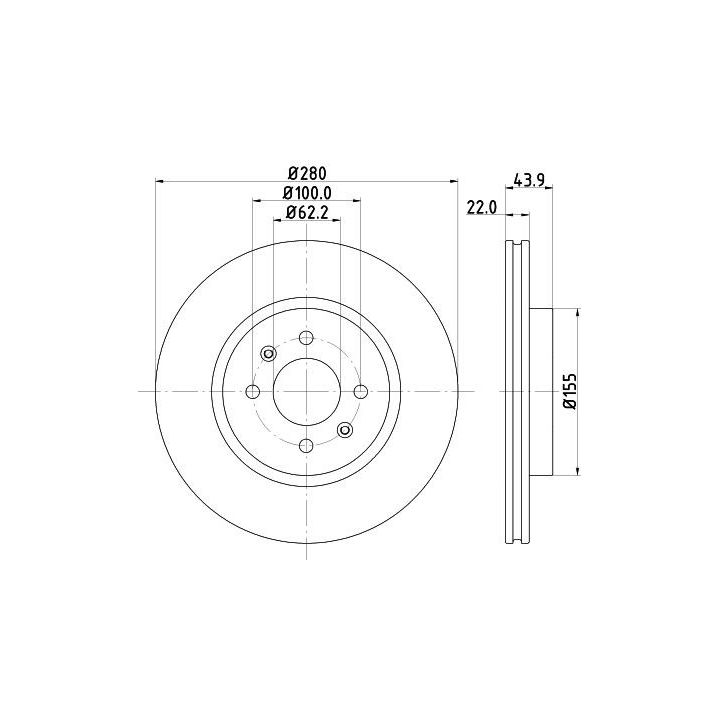 Stabdžių diskas HELLA 8DD 355 118-251