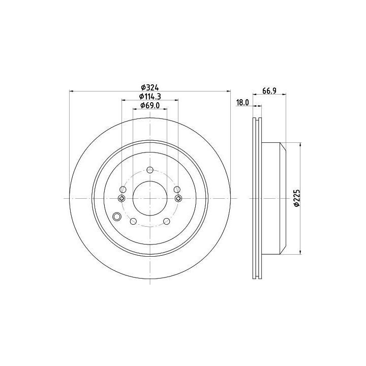Stabdžių diskas HELLA 8DD 355 118-531