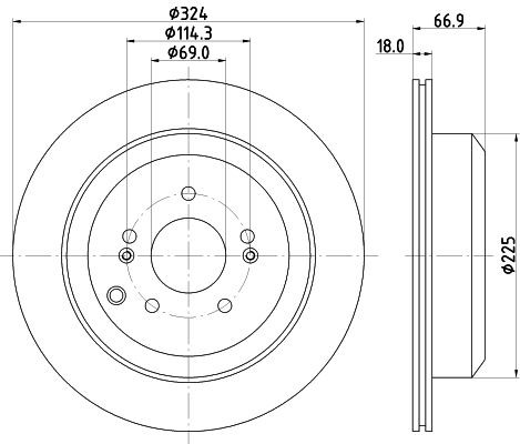 Stabdžių diskas HELLA 8DD 355 118-531