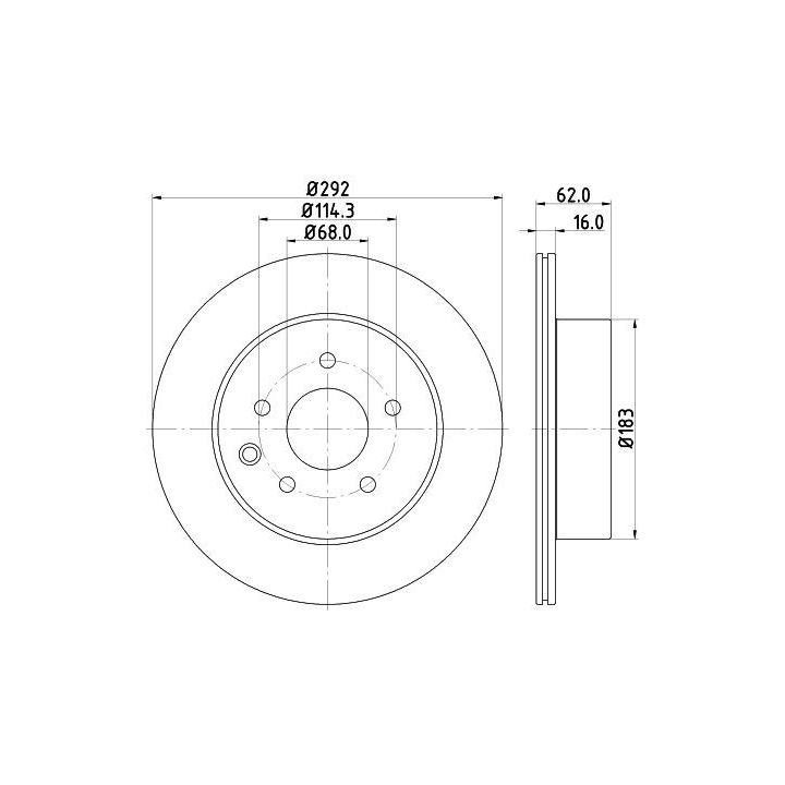 Stabdžių diskas HELLA 8DD 355 118-711