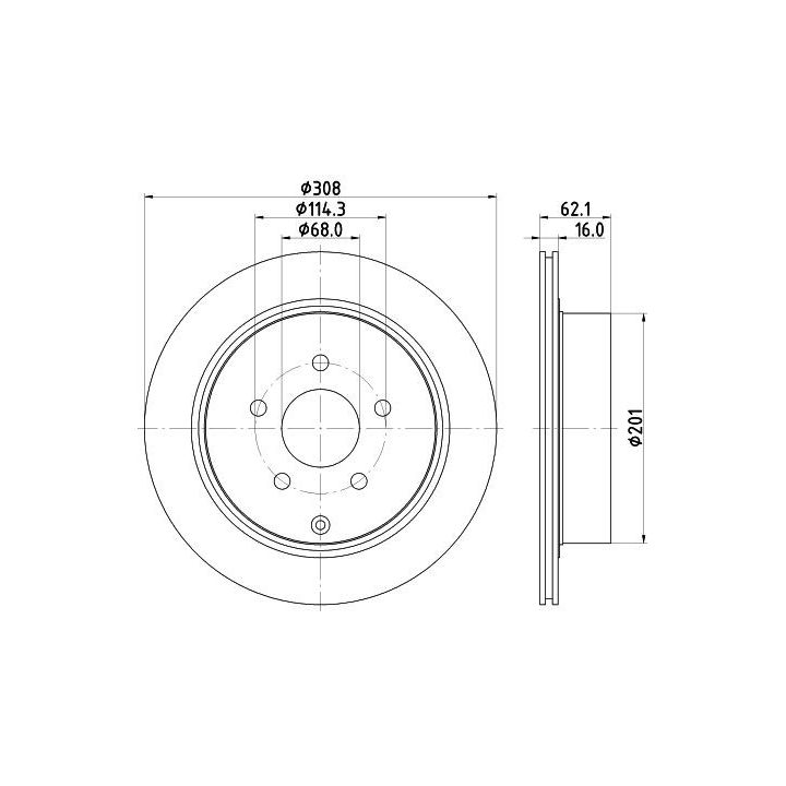 Stabdžių diskas HELLA 8DD 355 118-811