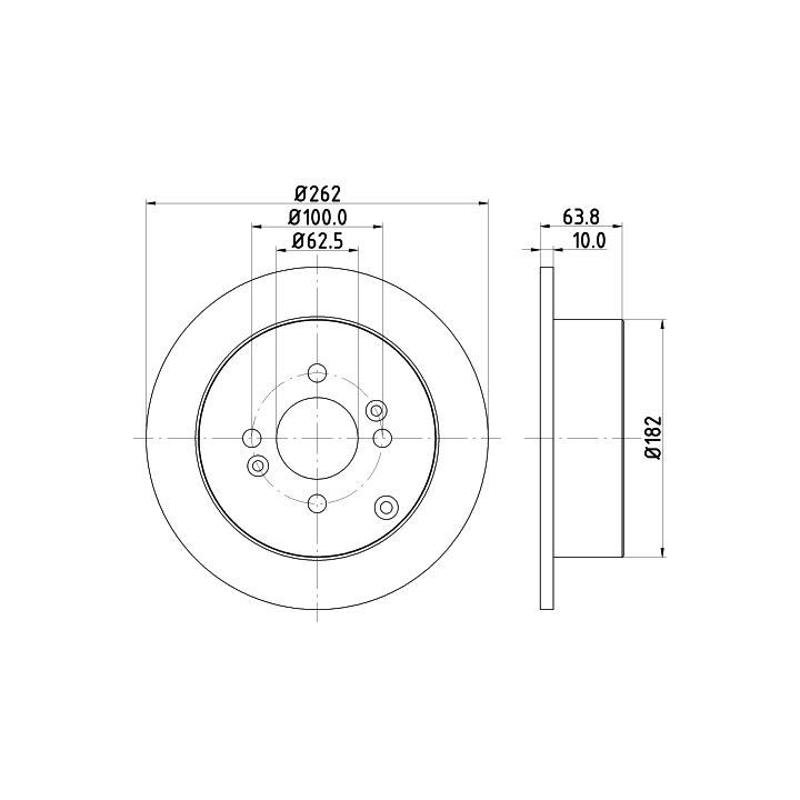 Stabdžių diskas HELLA 8DD 355 118-851
