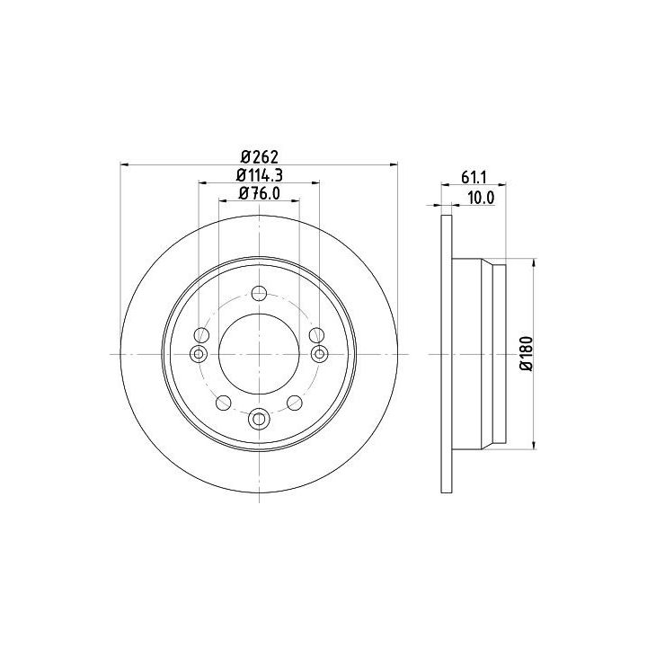 Stabdžių diskas HELLA 8DD 355 118-861