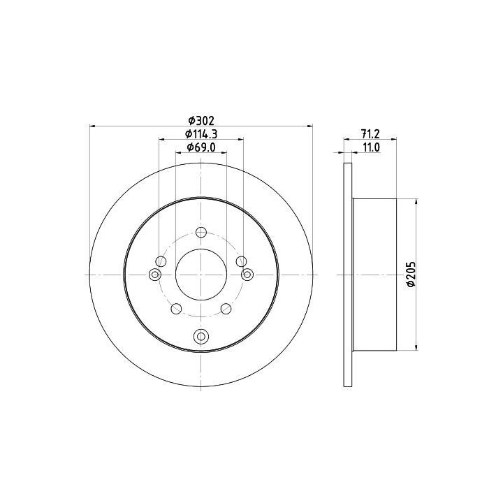 Stabdžių diskas HELLA 8DD 355 119-051