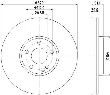 Stabdžių diskas HELLA 8DD 355 119-701