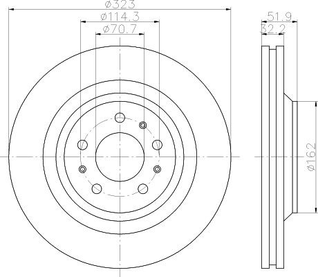 Stabdžių diskas HELLA 8DD 355 120-251