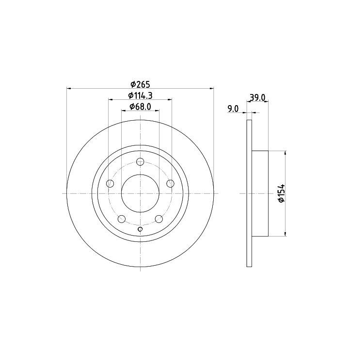 Stabdžių diskas HELLA 8DD 355 120-461