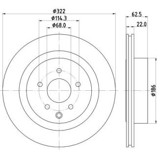 Stabdžių diskas HELLA 8DD 355 120-551