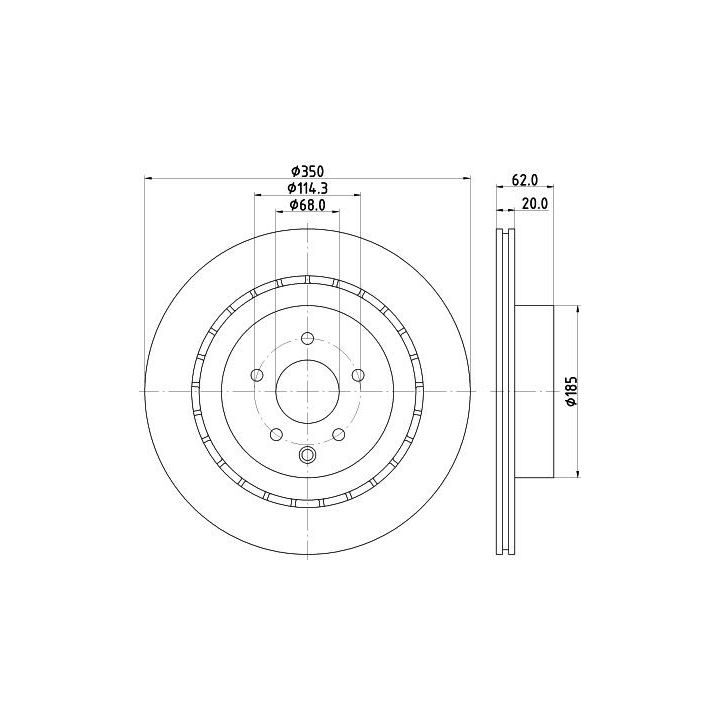 Stabdžių diskas HELLA 8DD 355 122-261