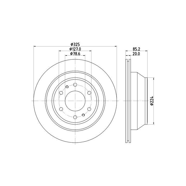 Stabdžių diskas HELLA 8DD 355 122-311