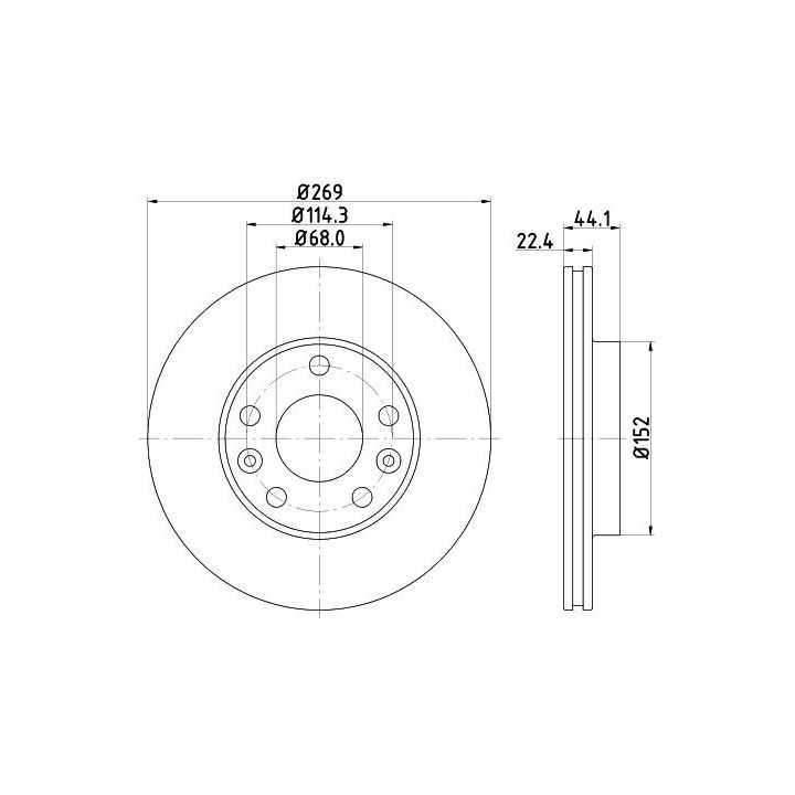 Stabdžių diskas HELLA 8DD 355 122-431