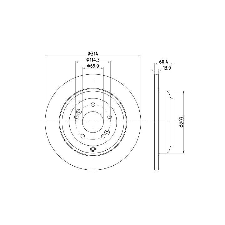 Stabdžių diskas HELLA 8DD 355 122-471
