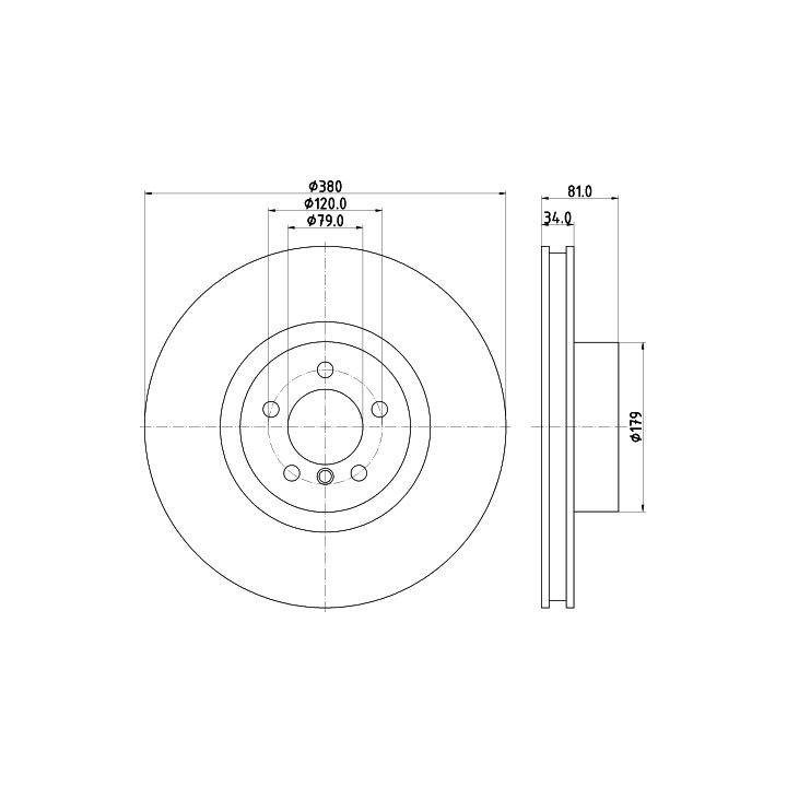 Stabdžių diskas HELLA 8DD 355 122-571