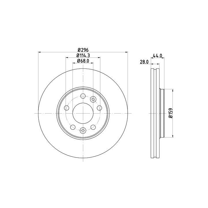 Stabdžių diskas HELLA 8DD 355 122-601