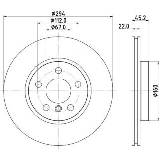 Stabdžių diskas HELLA 8DD 355 122-651