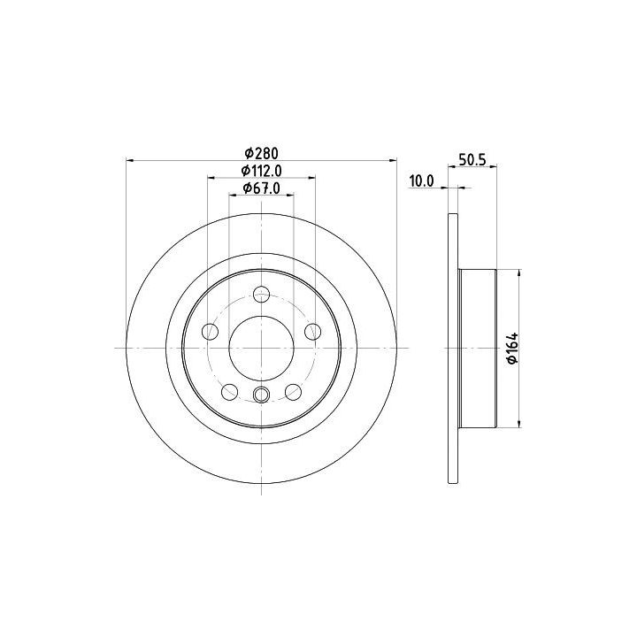Stabdžių diskas HELLA 8DD 355 122-661