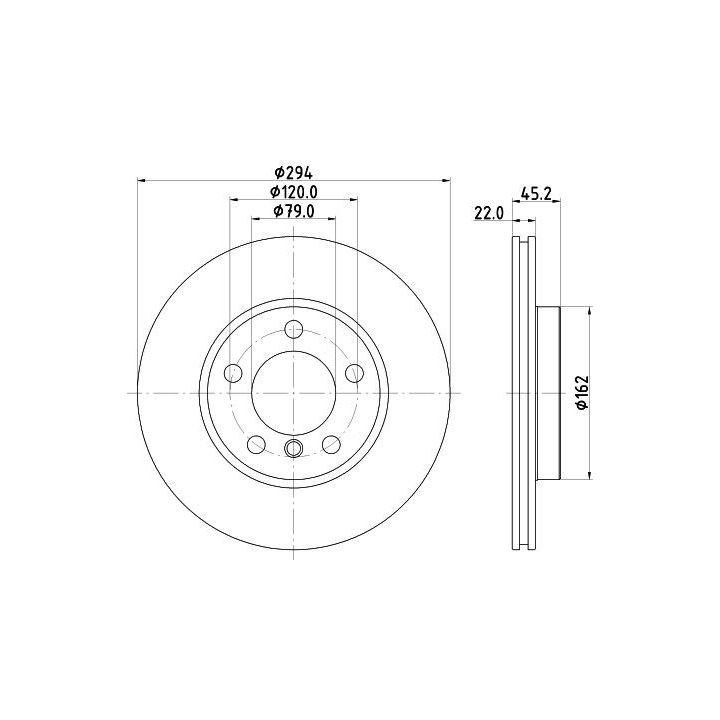 Stabdžių diskas HELLA 8DD 355 122-931