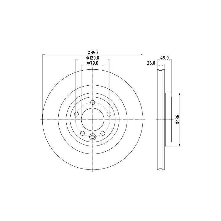 Stabdžių diskas HELLA 8DD 355 123-091