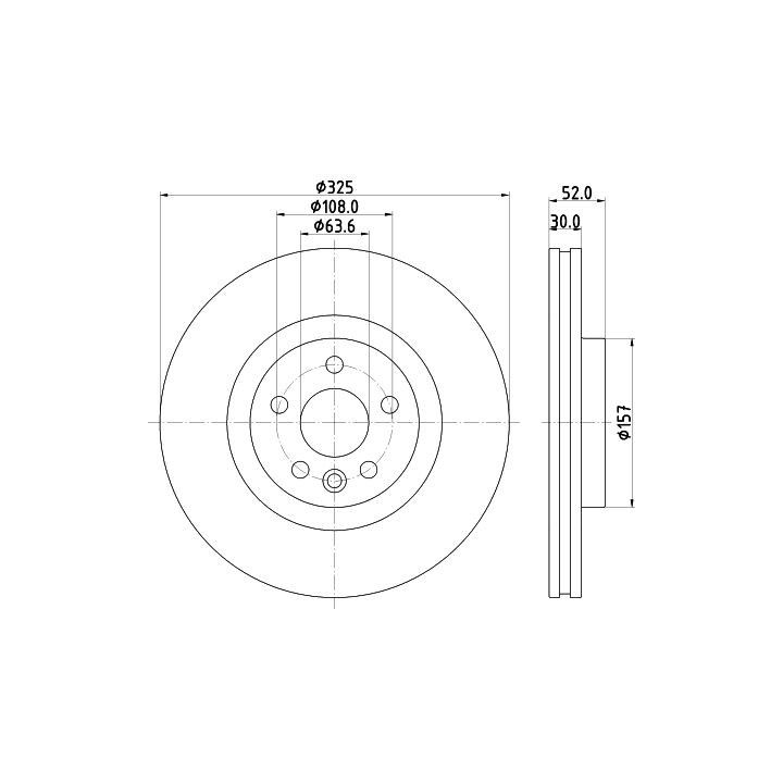 Stabdžių diskas HELLA 8DD 355 123-111