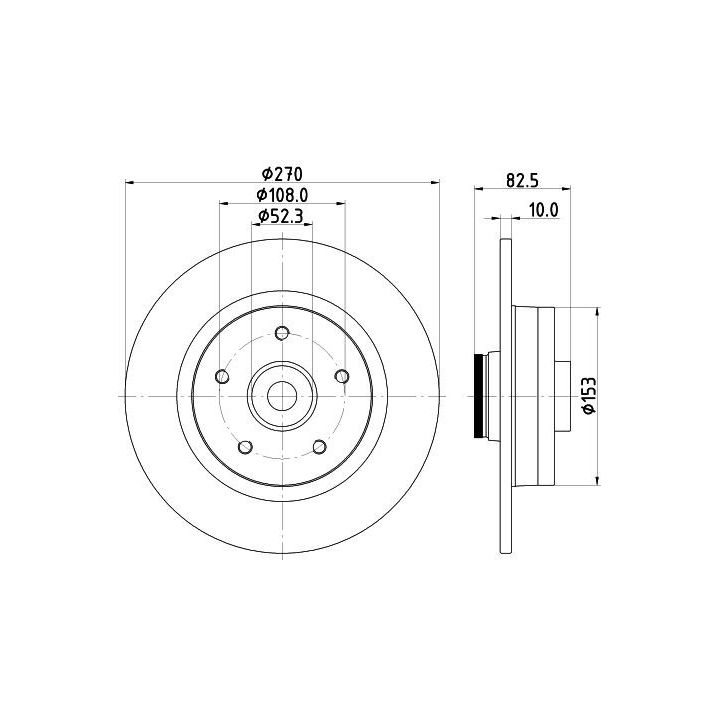 Stabdžių diskas HELLA 8DD 355 123-181