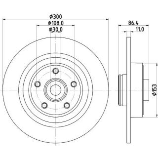 Stabdžių diskas HELLA 8DD 355 123-321
