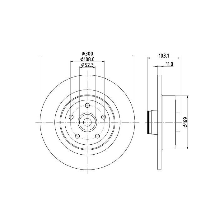 Stabdžių diskas HELLA 8DD 355 123-361