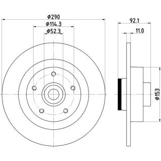 Stabdžių diskas HELLA 8DD 355 123-371