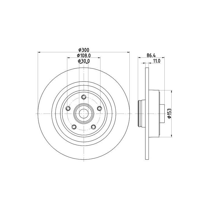 Stabdžių diskas HELLA 8DD 355 123-411
