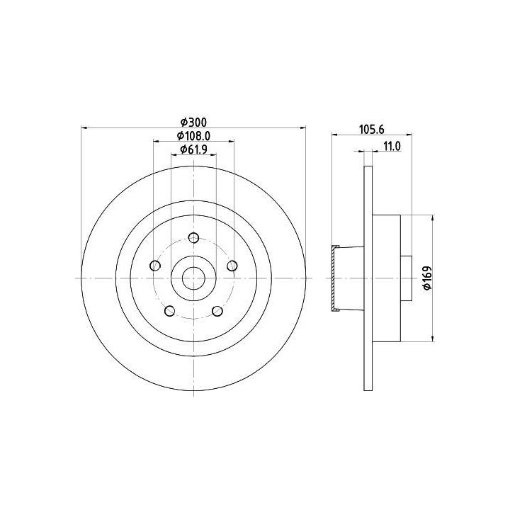 Stabdžių diskas HELLA 8DD 355 123-441