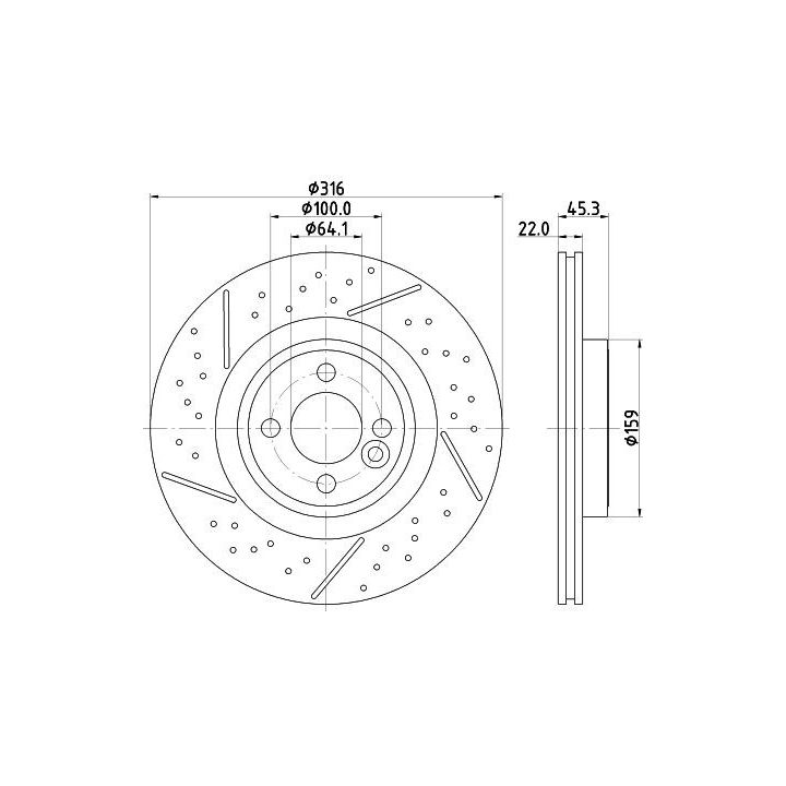 Stabdžių diskas HELLA 8DD 355 123-471