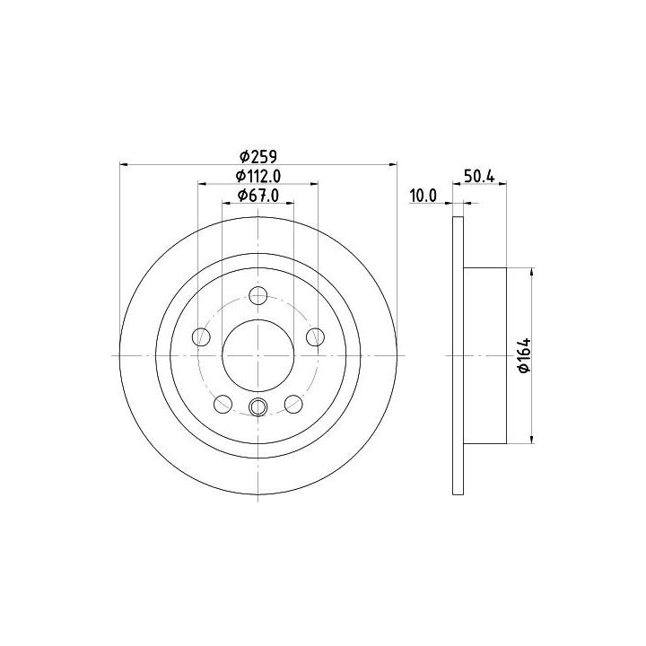 Stabdžių diskas HELLA 8DD 355 123-491