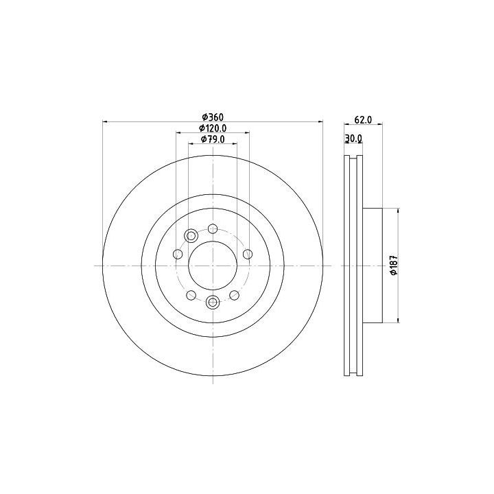 Stabdžių diskas HELLA 8DD 355 125-251