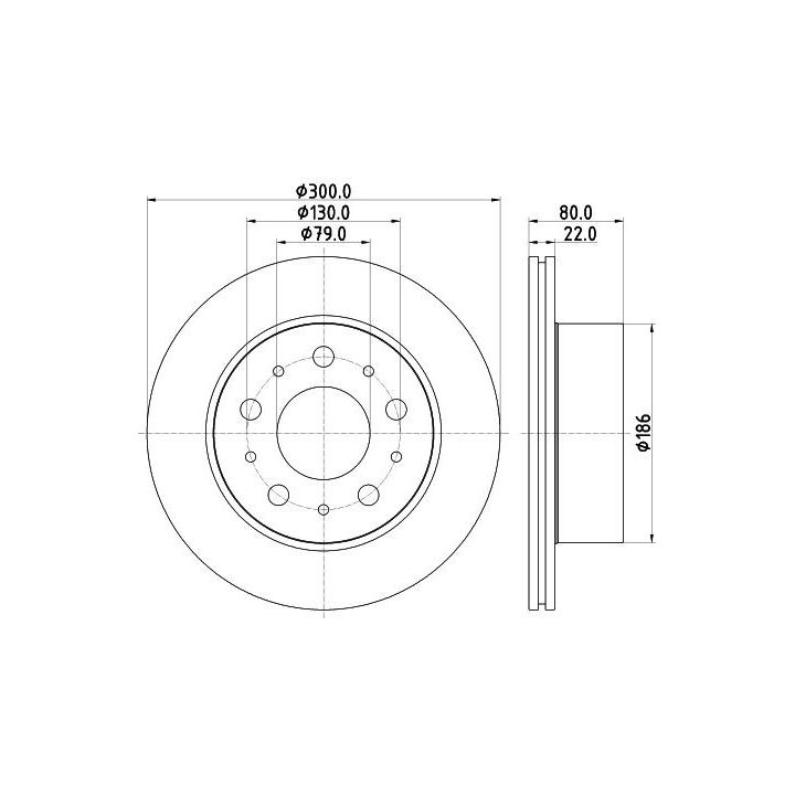 Stabdžių diskas HELLA 8DD 355 125-291