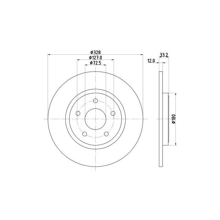 Stabdžių diskas HELLA 8DD 355 125-311