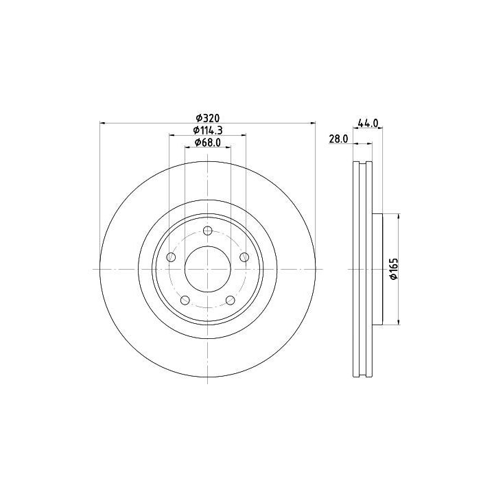 Stabdžių diskas HELLA 8DD 355 125-341
