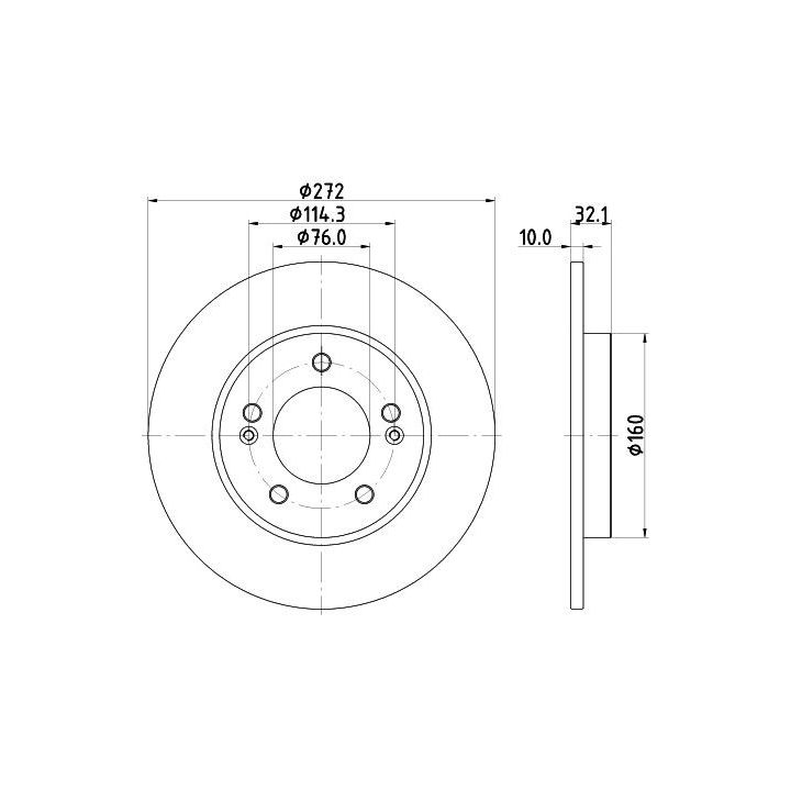 Stabdžių diskas HELLA 8DD 355 126-501