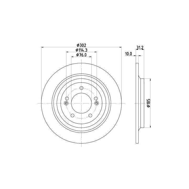 Stabdžių diskas HELLA 8DD 355 126-681
