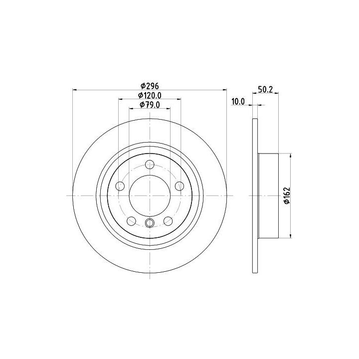 Stabdžių diskas HELLA 8DD 355 126-741