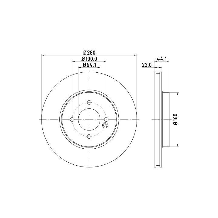 Stabdžių diskas HELLA 8DD 355 128-681