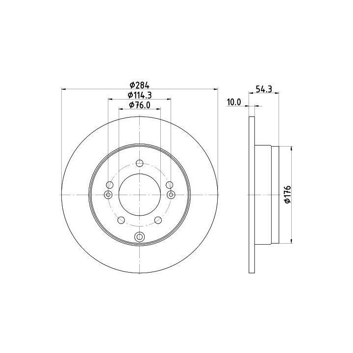 Stabdžių diskas HELLA 8DD 355 128-841