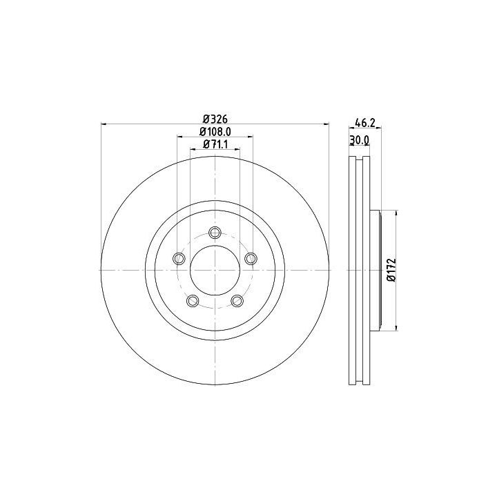 Stabdžių diskas HELLA 8DD 355 128-881