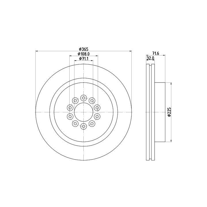 Stabdžių diskas HELLA 8DD 355 129-191