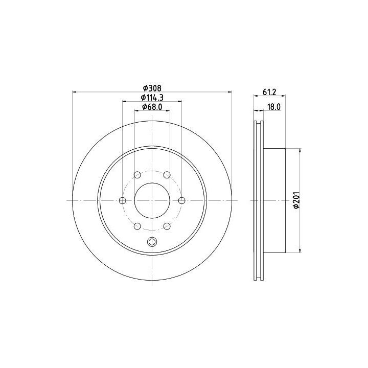 Stabdžių diskas HELLA 8DD 355 131-391