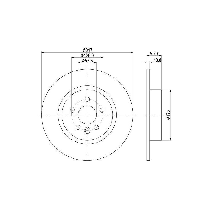 Stabdžių diskas HELLA 8DD 355 131-851