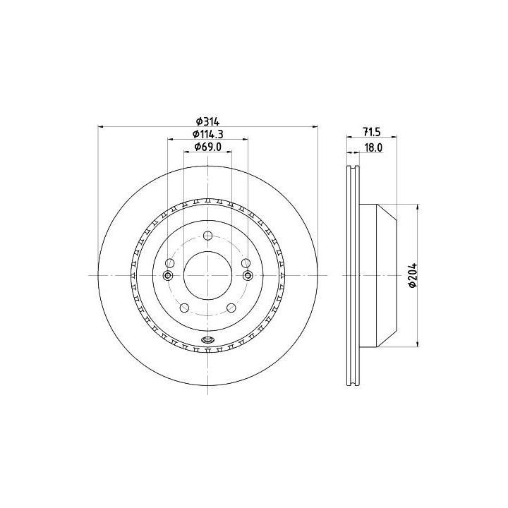Stabdžių diskas HELLA 8DD 355 131-881