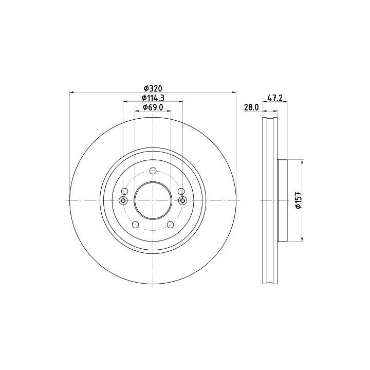 Stabdžių diskas HELLA 8DD 355 132-251