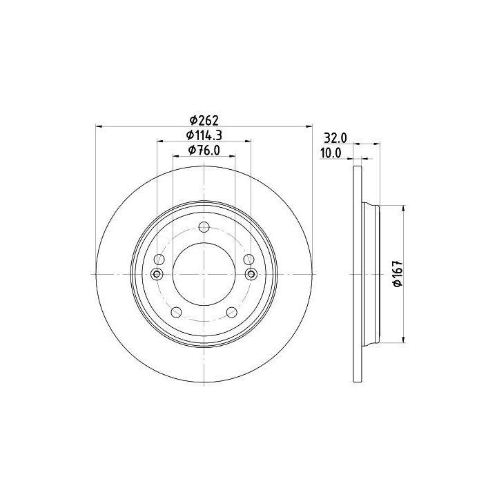 Stabdžių diskas HELLA 8DD 355 132-611