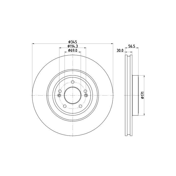 Stabdžių diskas HELLA 8DD 355 132-651