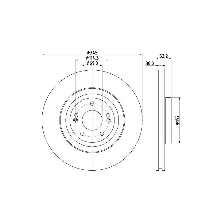 Stabdžių diskas HELLA 8DD 355 132-681